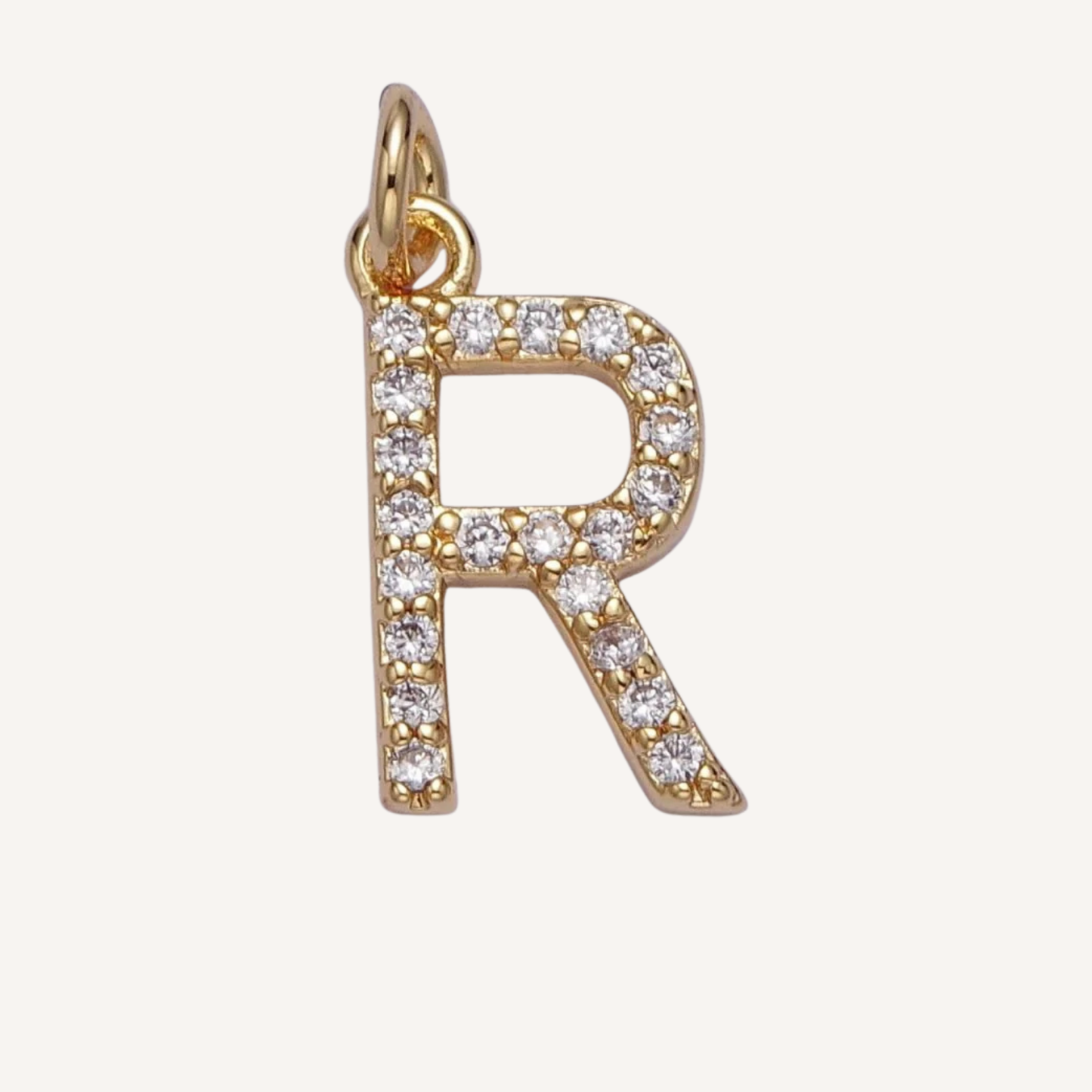 Medium Rhinestone Initial Charm