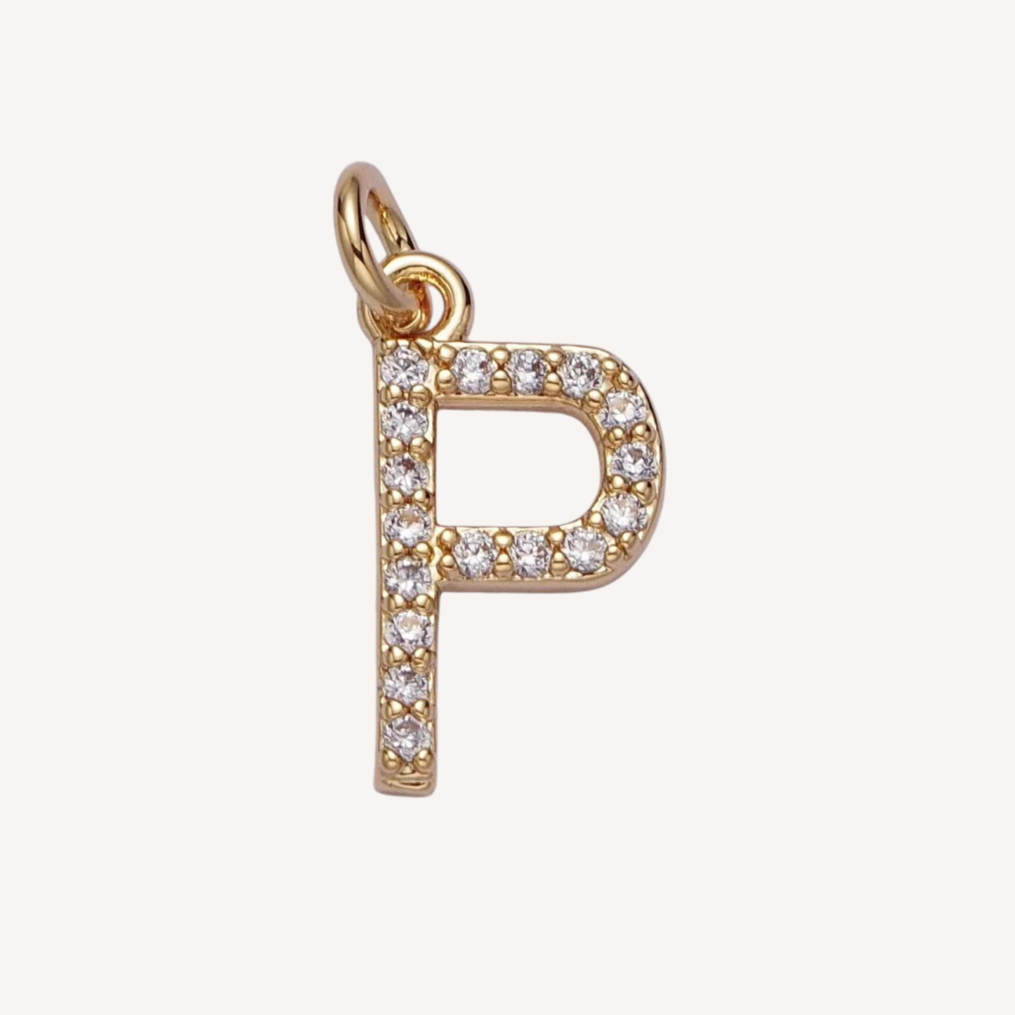 Medium Rhinestone Initial Charm