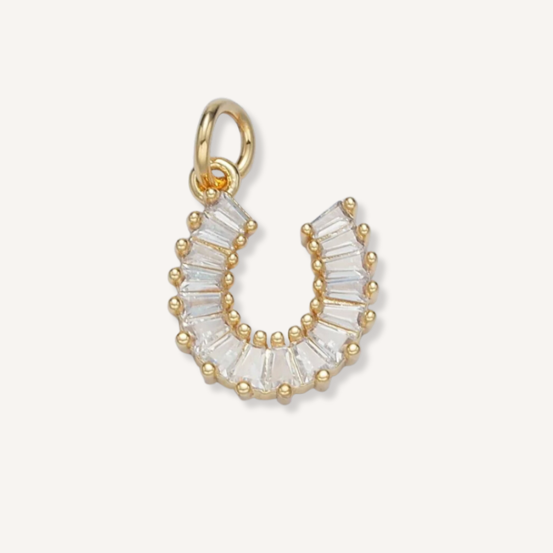 Small Rhinestone Horseshoe Charm
