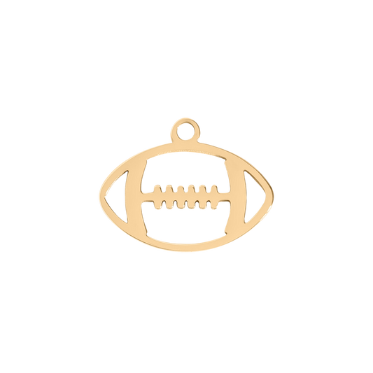Medium Gold Football Charm