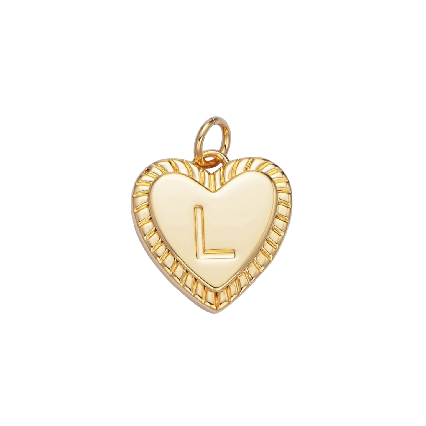 Medium Rope Heart Initial Charm