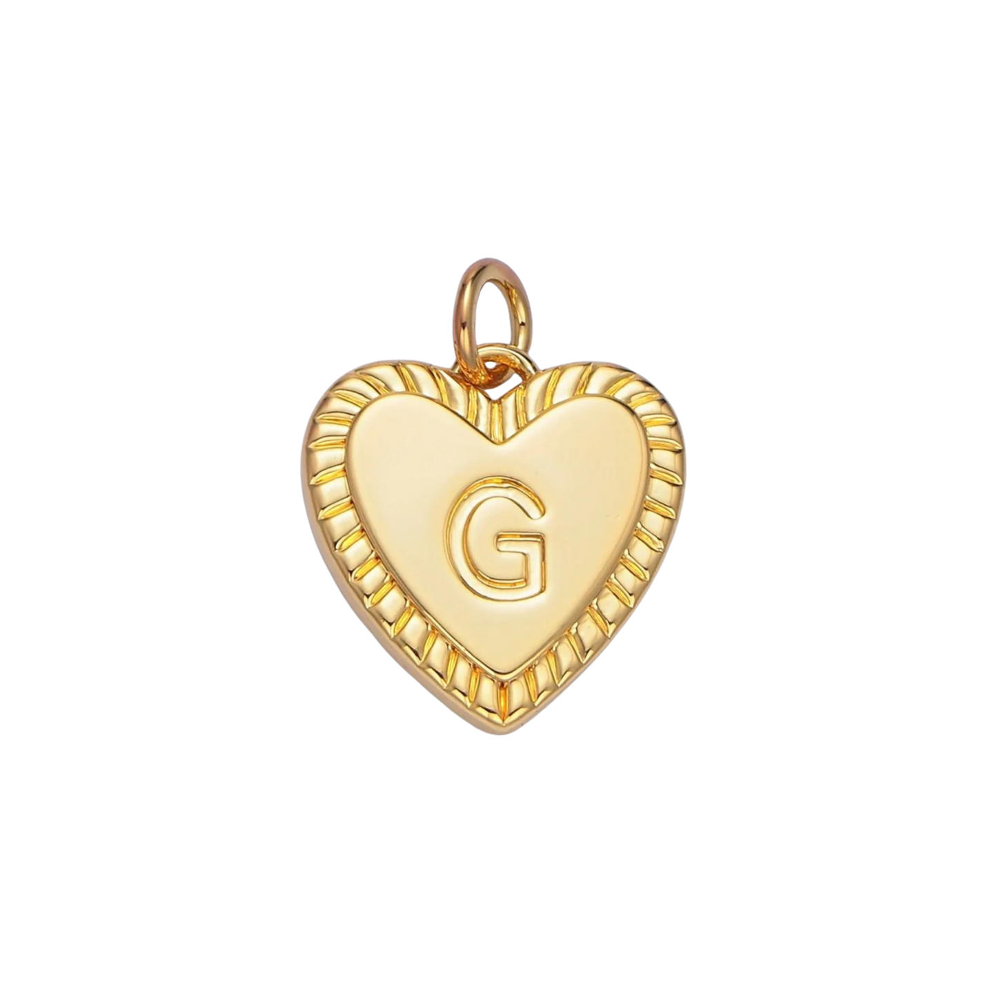 Medium Rope Heart Initial Charm