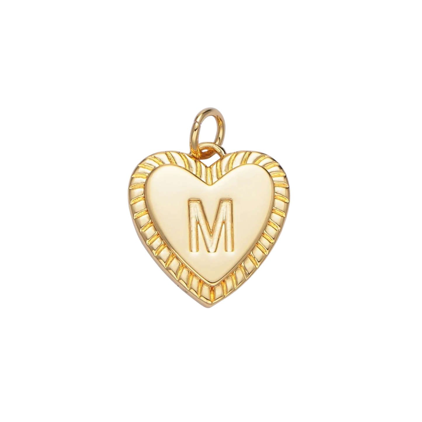Medium Rope Heart Initial Charm