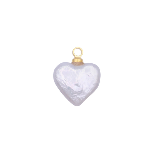 Small Pearl Heart Charm