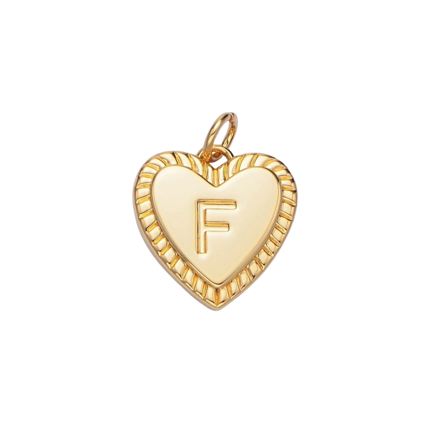 Medium Rope Heart Initial Charm