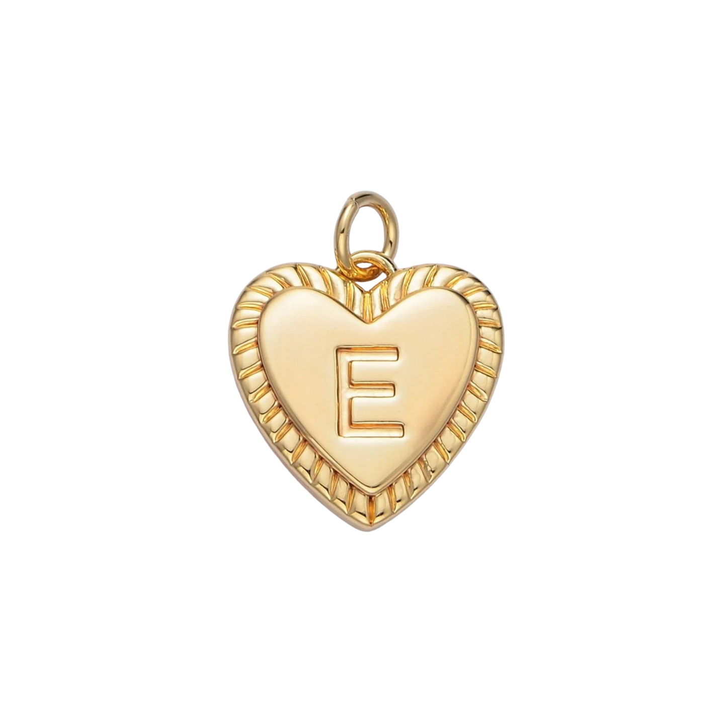 Medium Rope Heart Initial Charm