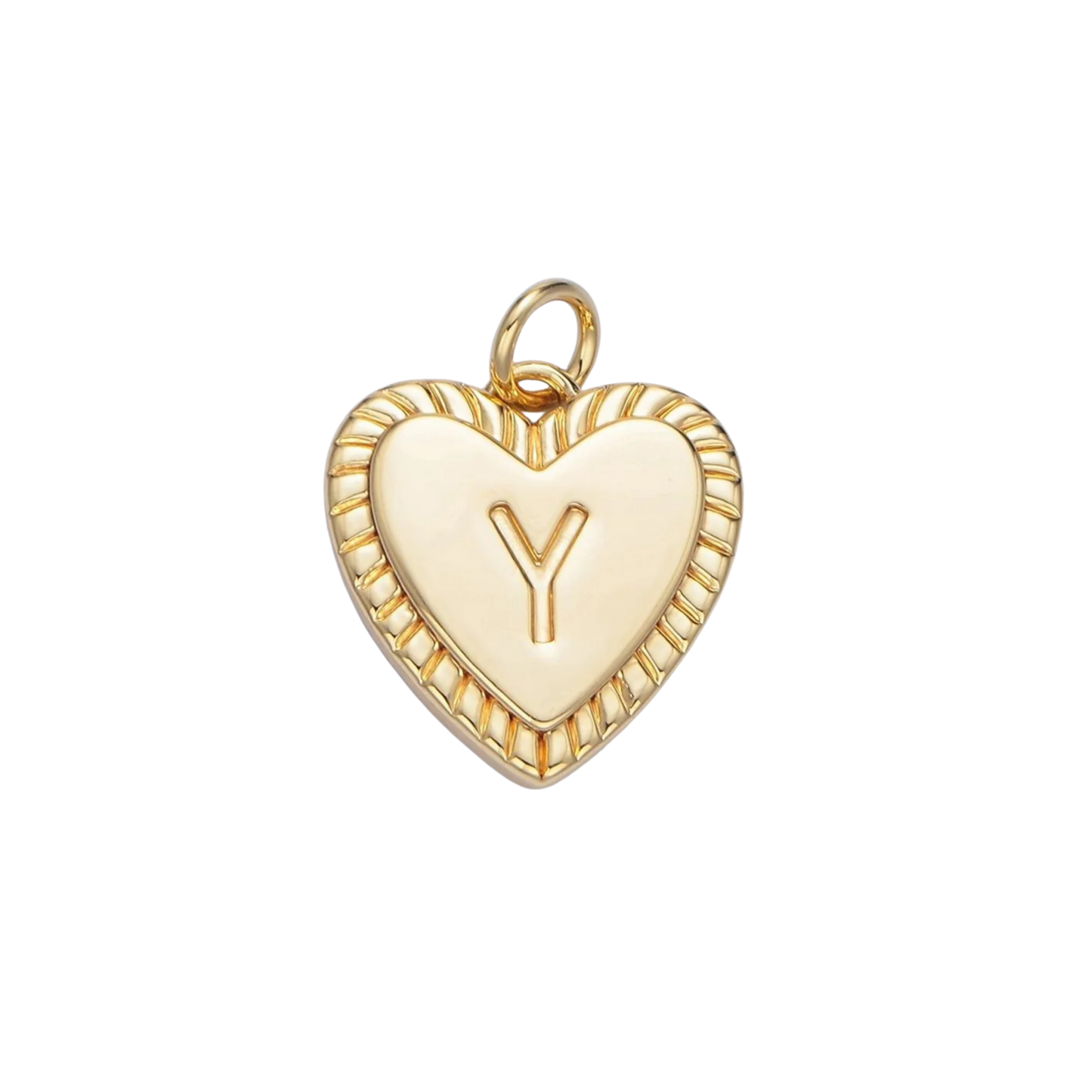 Medium Rope Heart Initial Charm