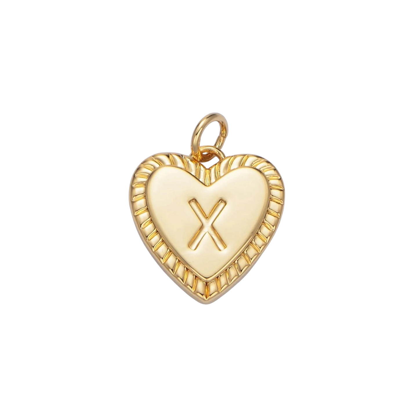 Medium Rope Heart Initial Charm