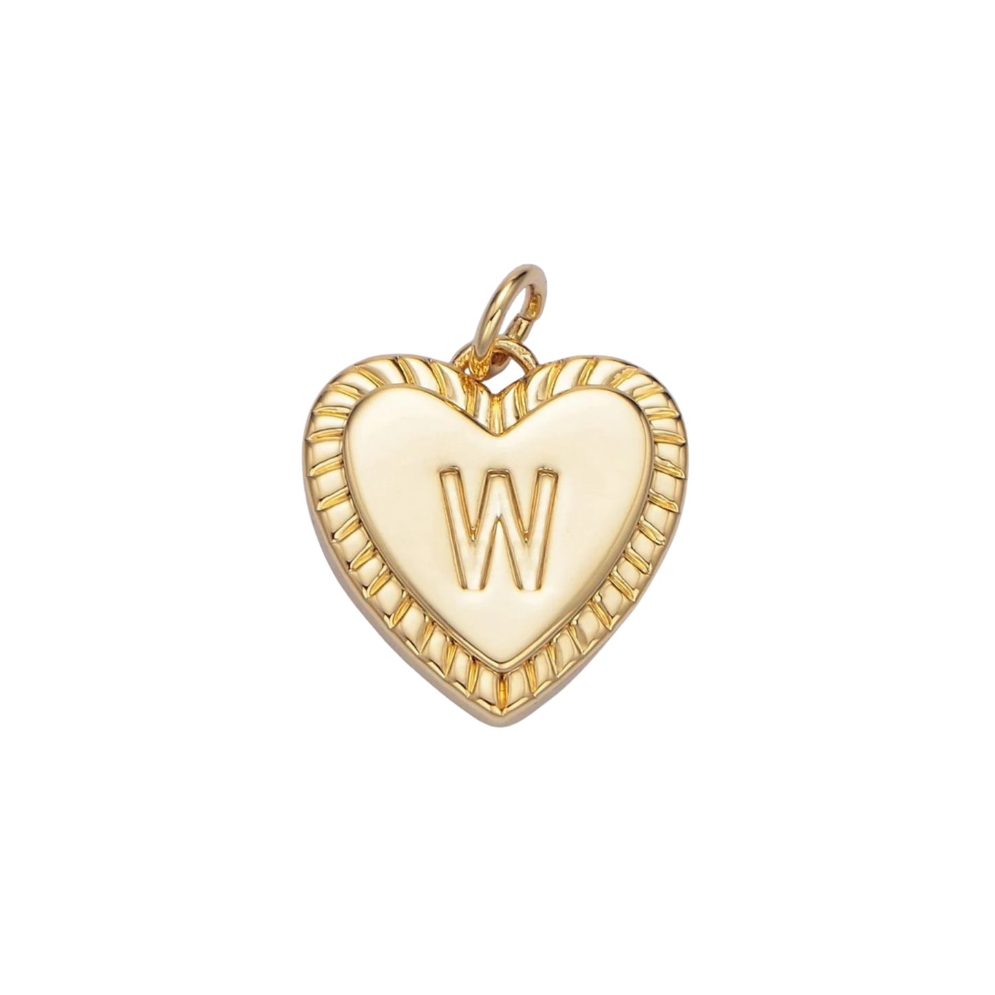 Medium Rope Heart Initial Charm