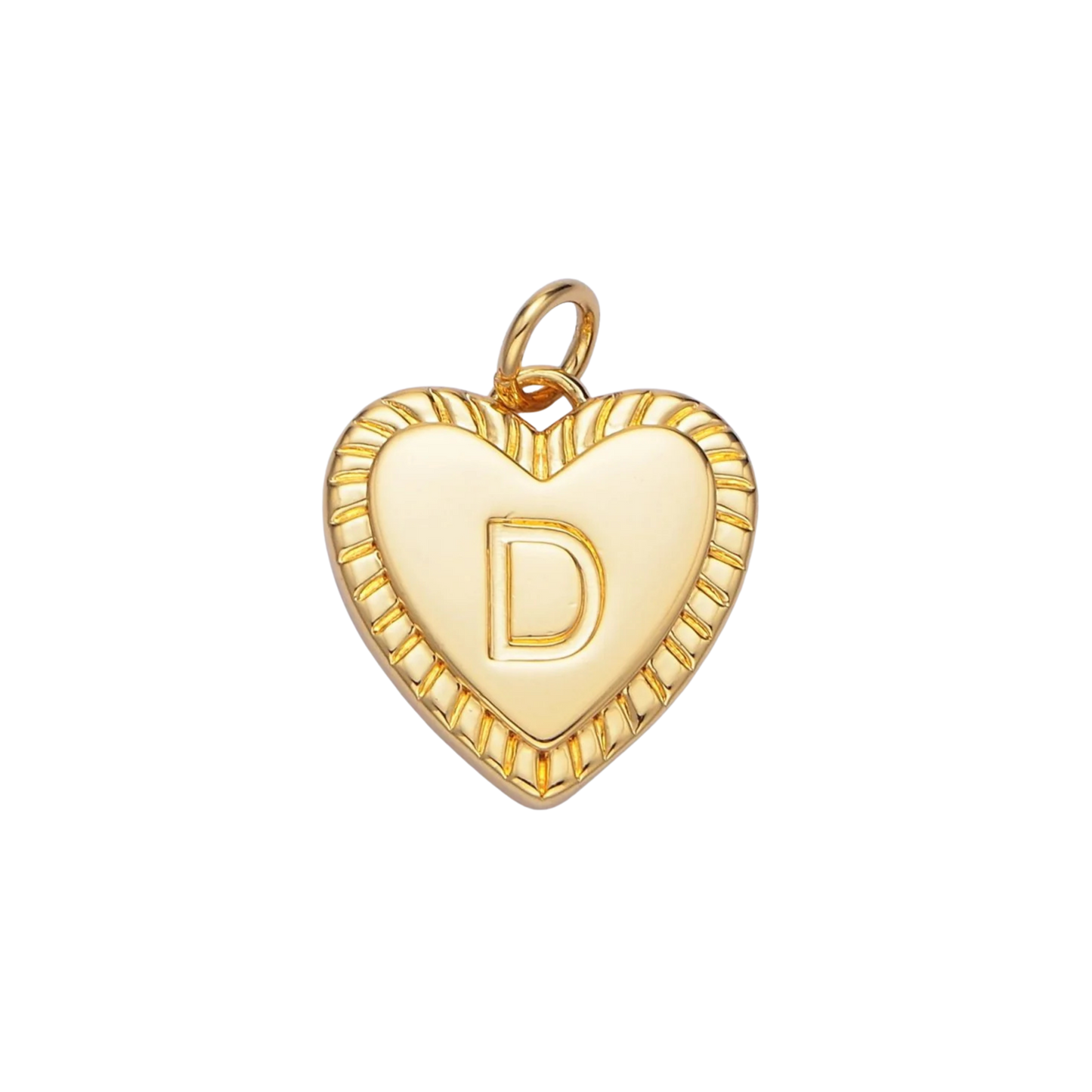 Medium Rope Heart Initial Charm