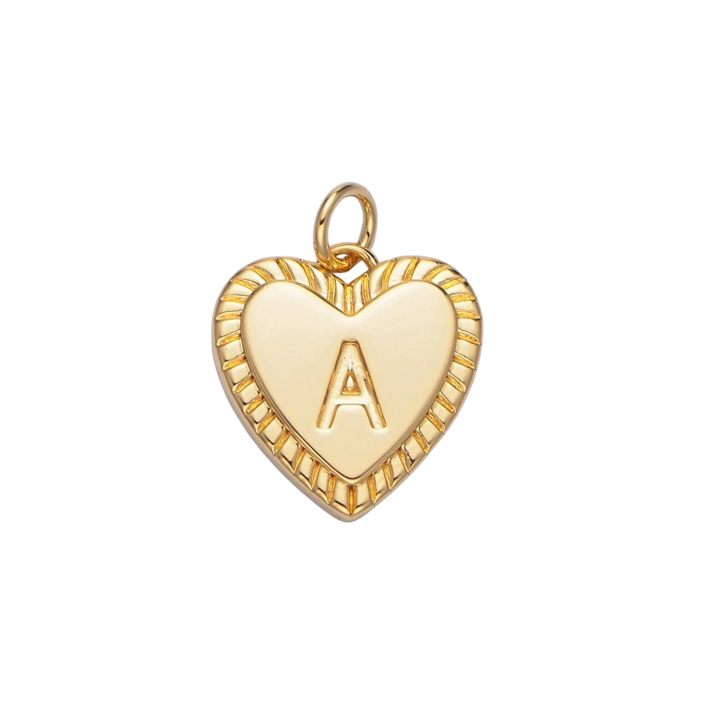 Medium Rope Heart Initial Charm