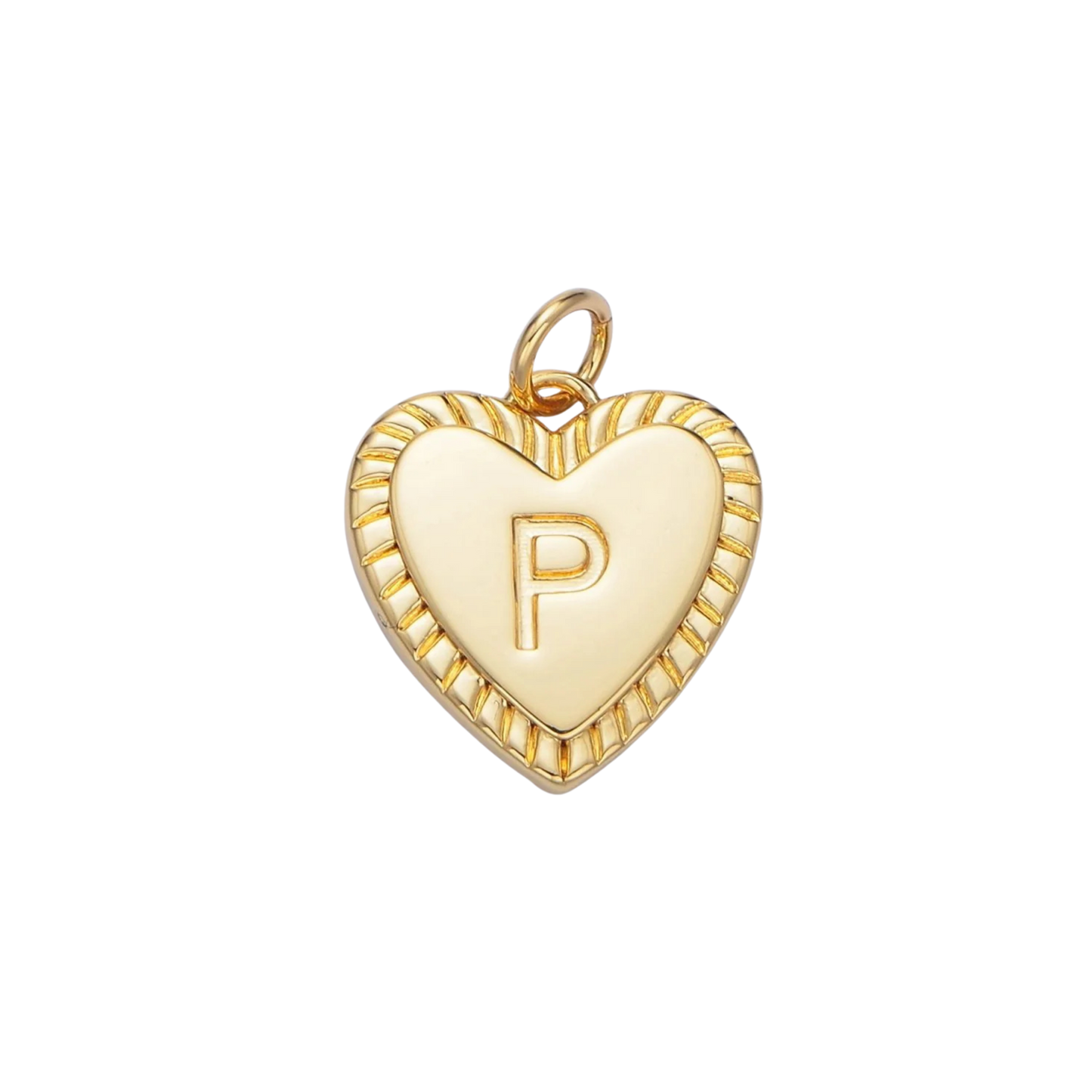 Medium Rope Heart Initial Charm