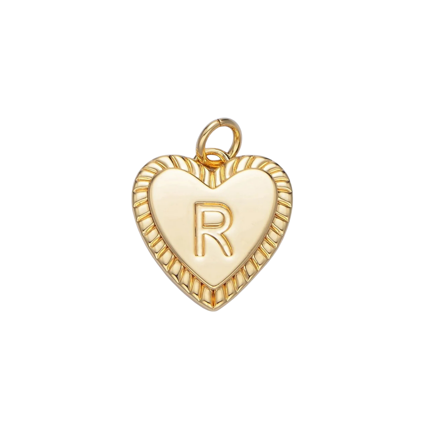 Medium Rope Heart Initial Charm