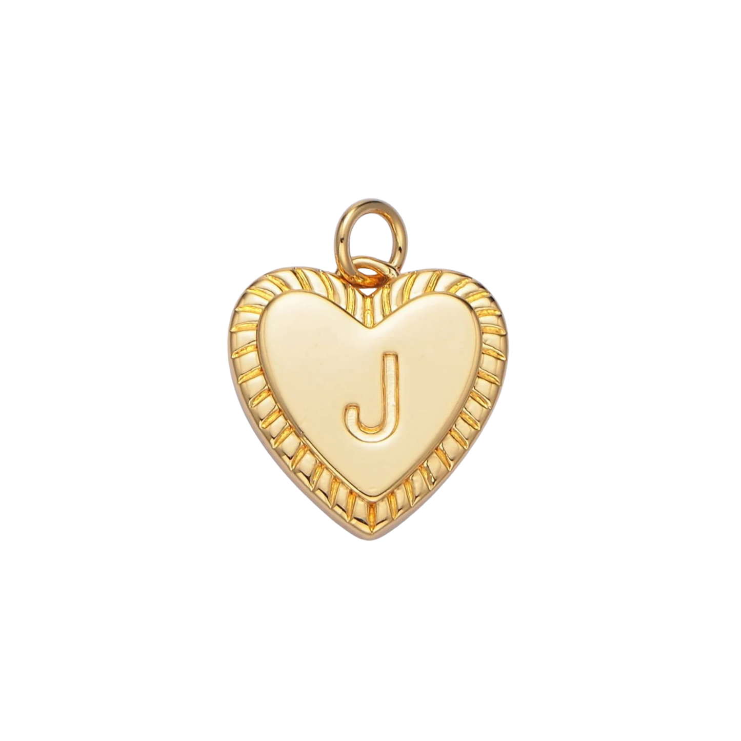 Medium Rope Heart Initial Charm