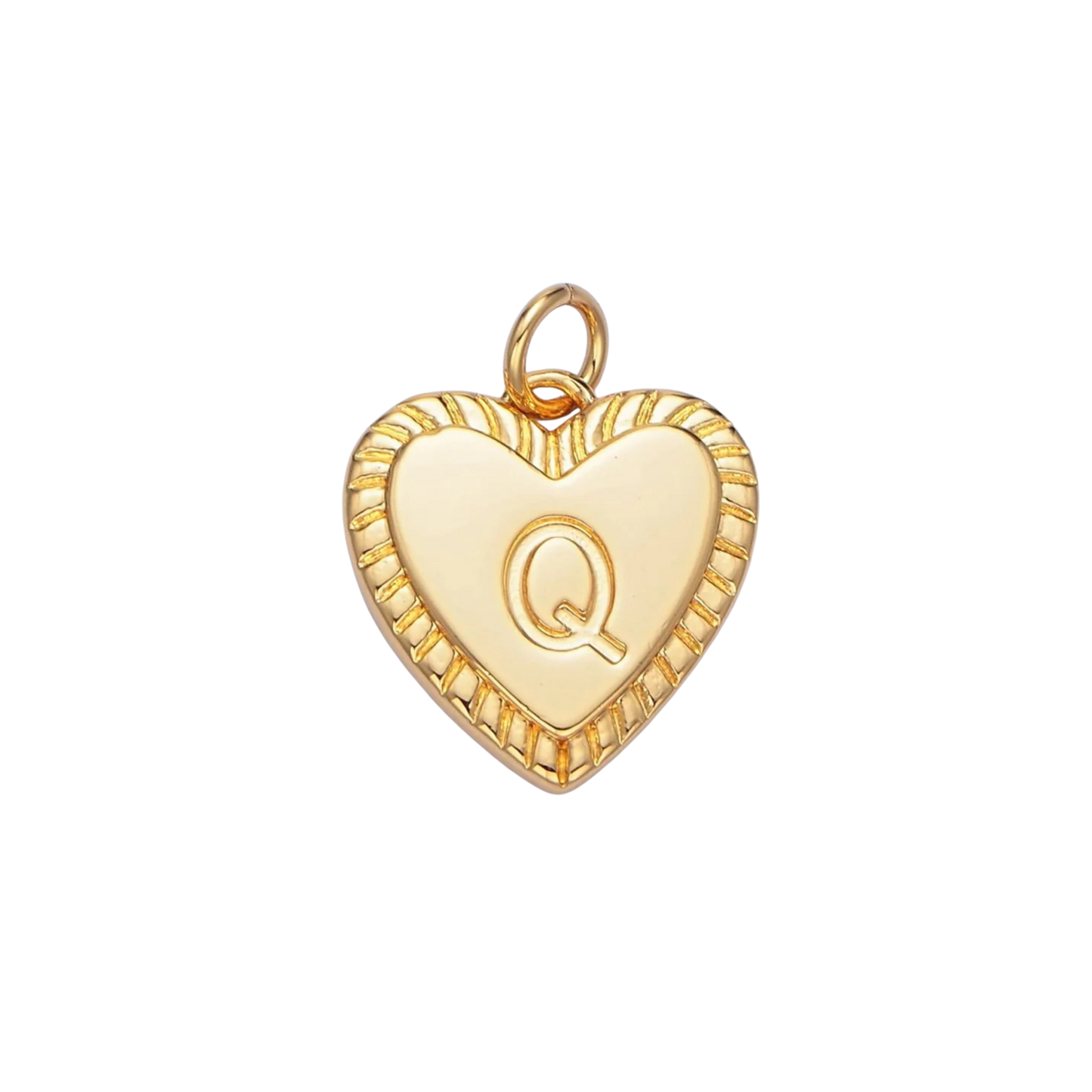 Medium Rope Heart Initial Charm