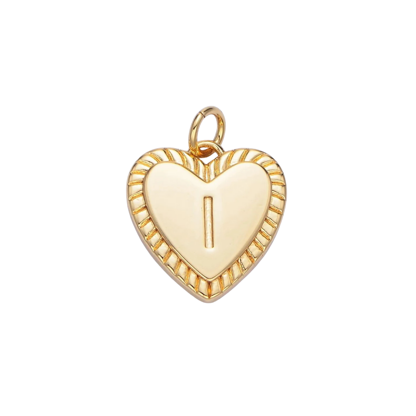 Medium Rope Heart Initial Charm