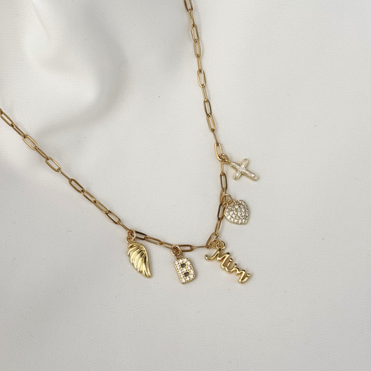 Angel Wing 5-Charm Mother's Day Necklace