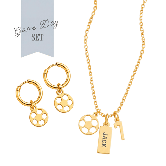 Soccer Game Day Necklace & Earring Set