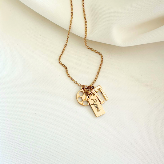 3-Charm Soccer Necklace