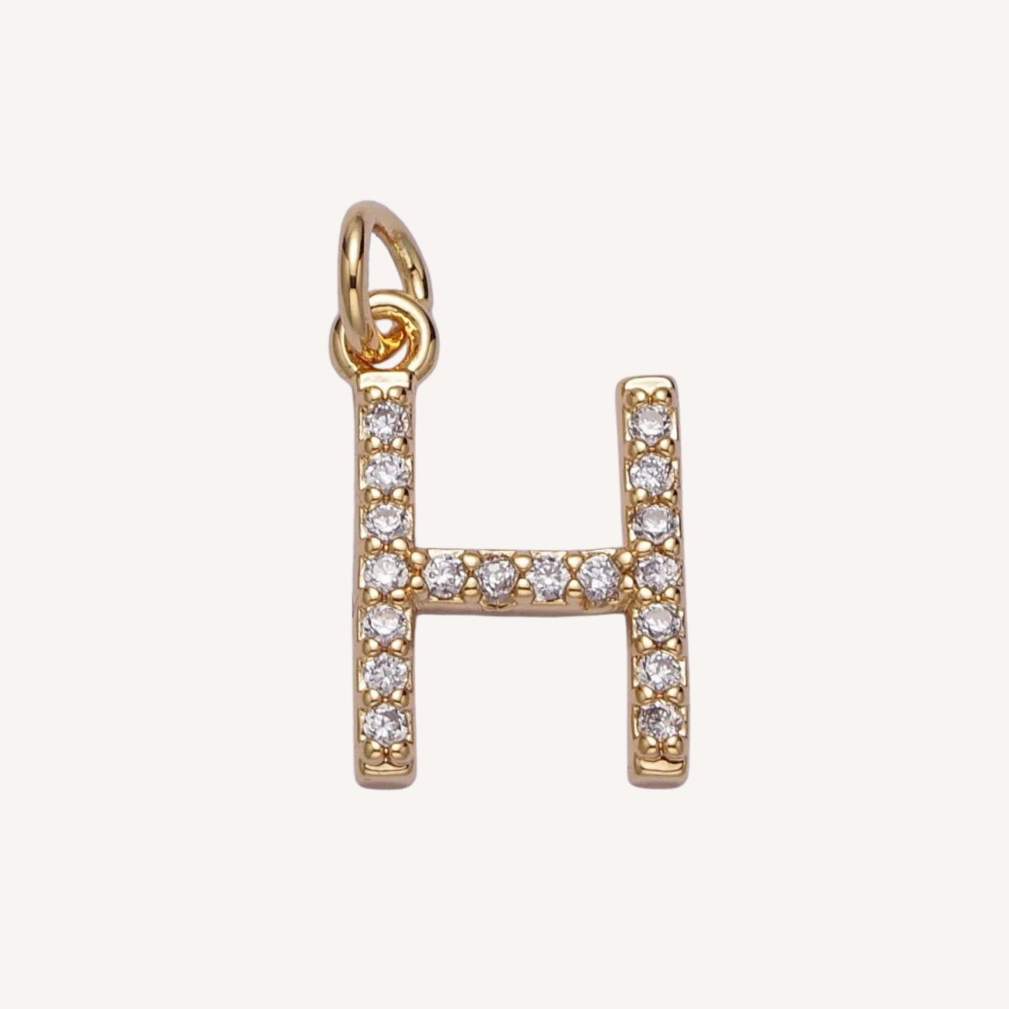 Medium Rhinestone Initial Charm
