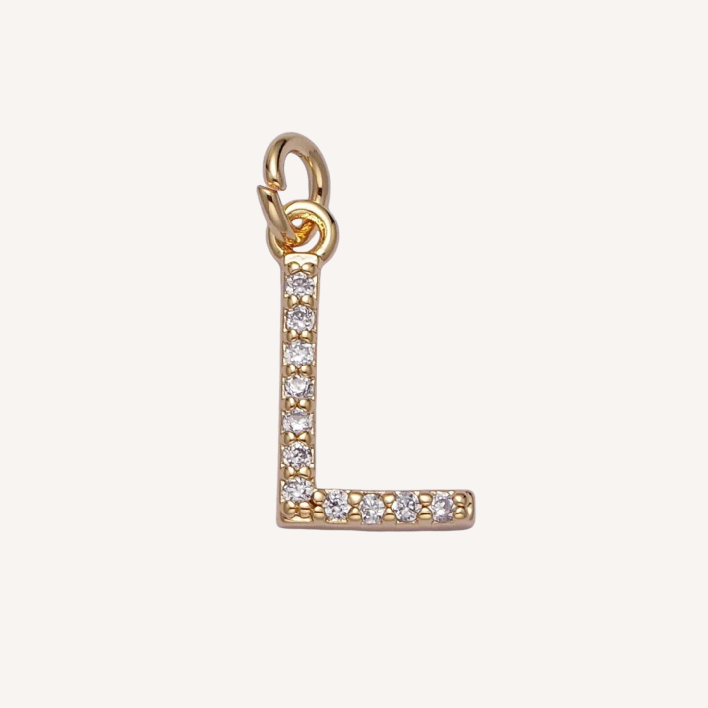Medium Rhinestone Initial Charm