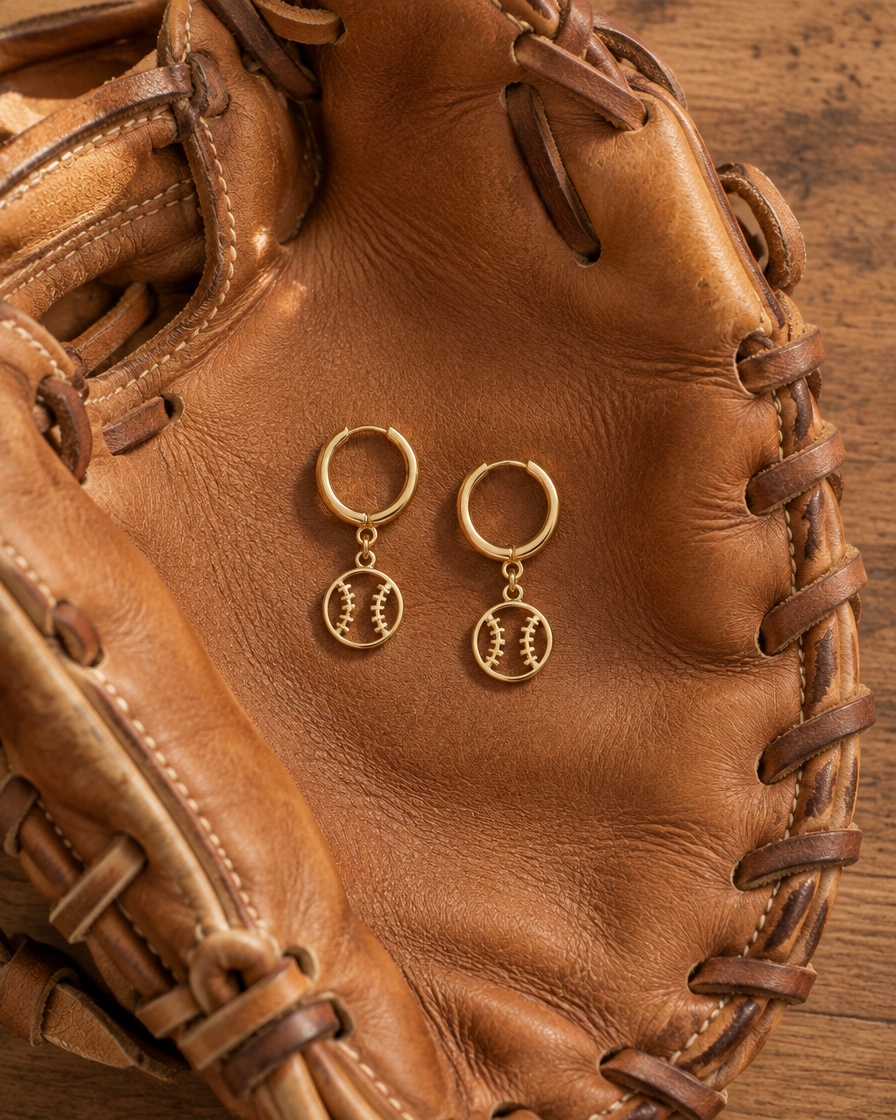 Baseball Dangle Earrings
