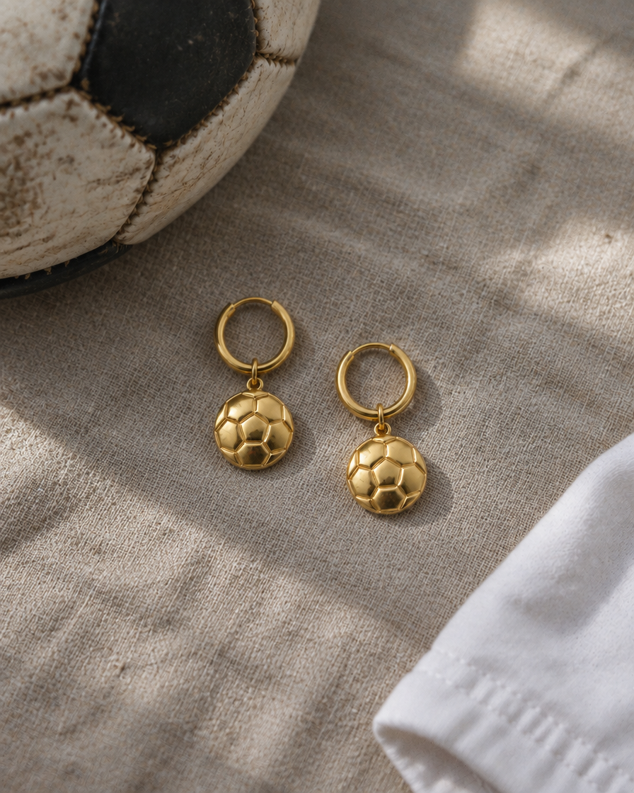 Soccer Ball Dangle Earrings