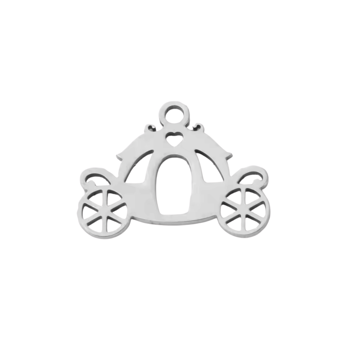 Medium Silver Princess Carriage Charm