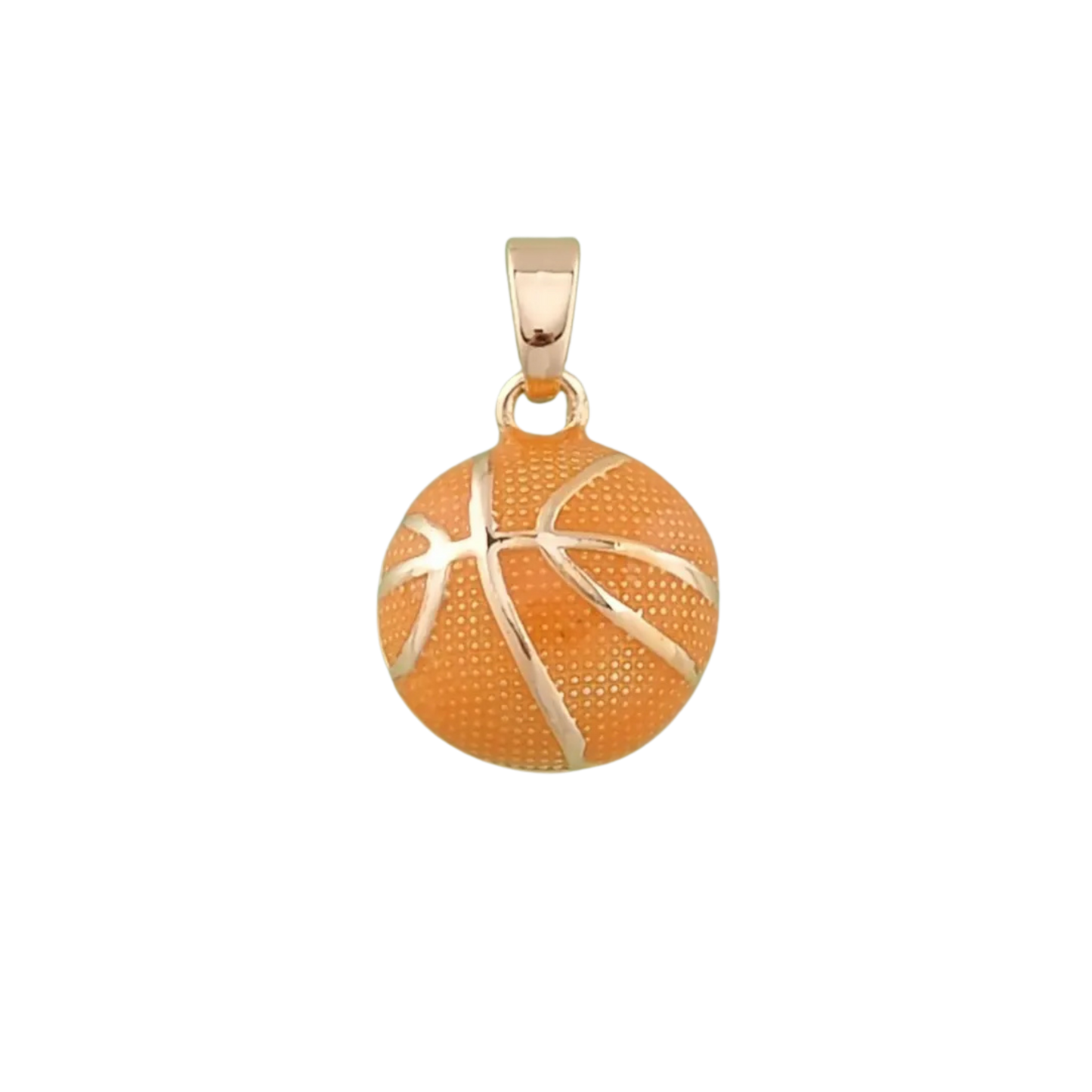 Medium Gold & Orange Basketball Charm