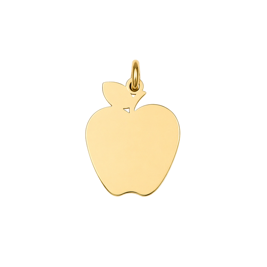Medium Gold Apple Charm (Engravable)