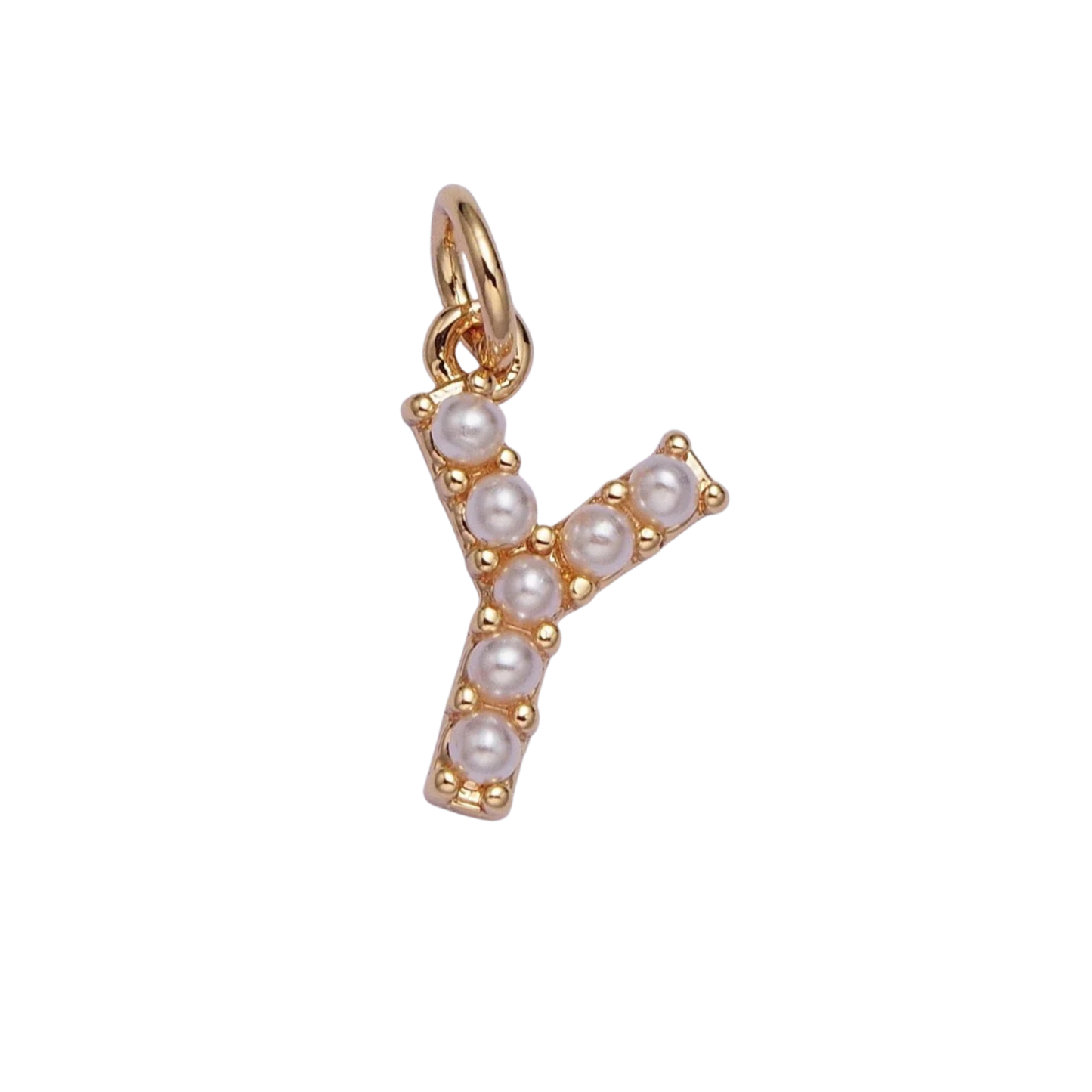 Medium Pearl Initial Charm