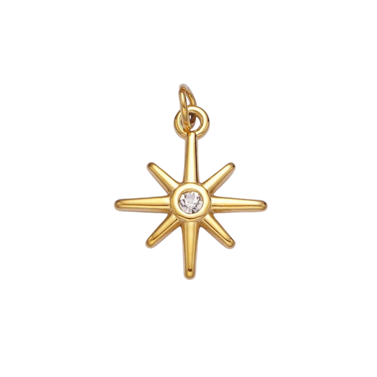 Gold North Star Charm