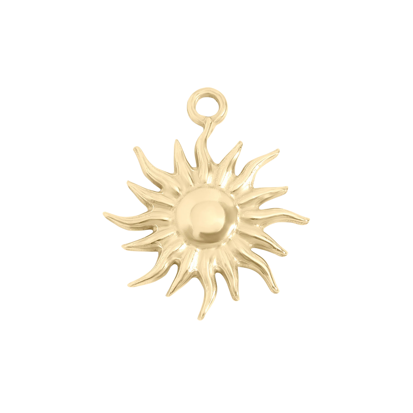 Large Gold Sun Charm