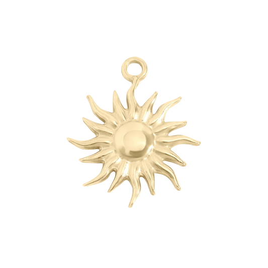 Large Gold Sun Charm