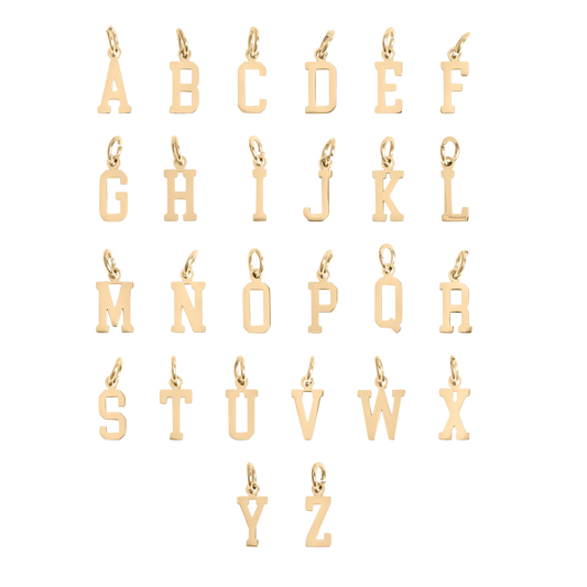 Small Varsity Initial Charms