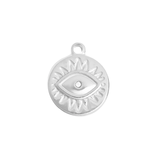 Medium Silver Evil Eye Charm