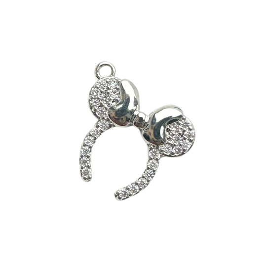 Medium Silver Mouse Ears Charm