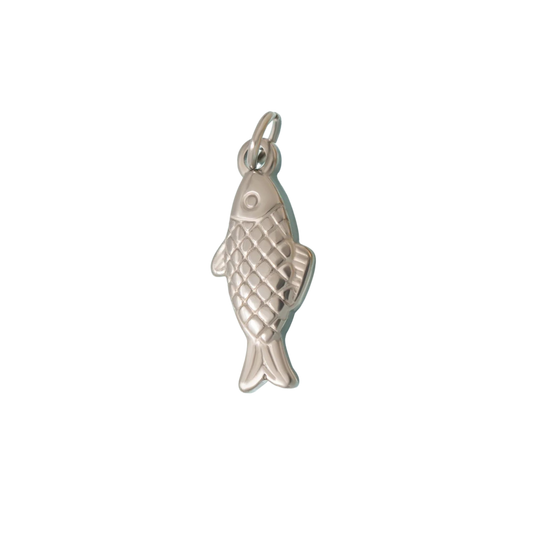 Medium Silver Fish Charm