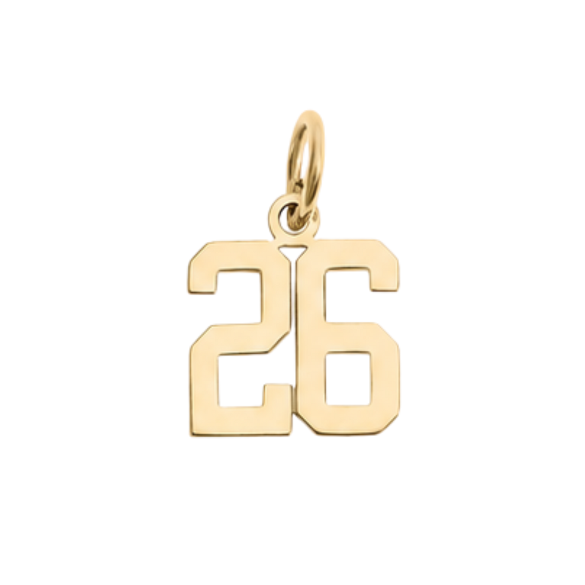 Small Gold Varsity Number Charms