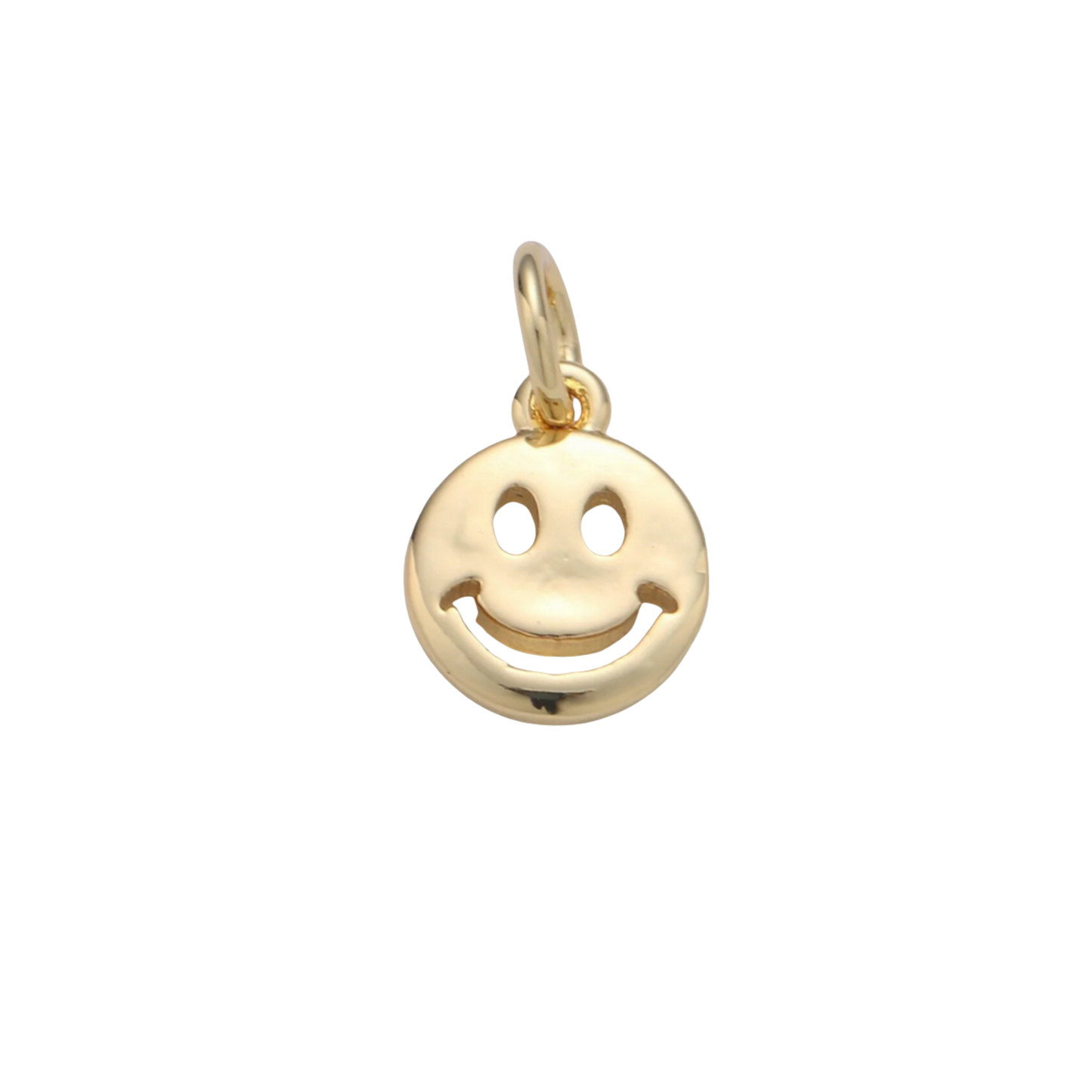 Mini Gold Smiley Face Charm