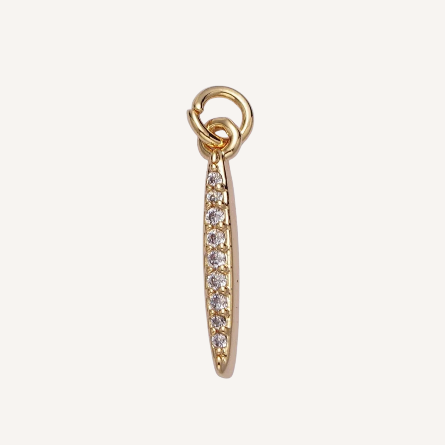 Medium Rhinestone Initial Charm