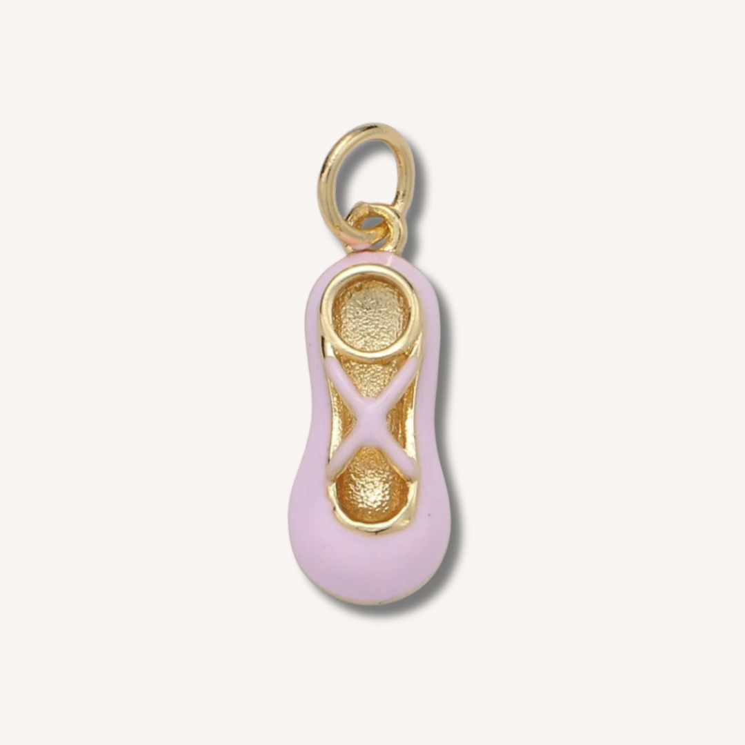 Small Pink Ballet Slipper Charm