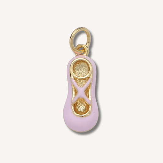 Small Pink Ballet Slipper Charm