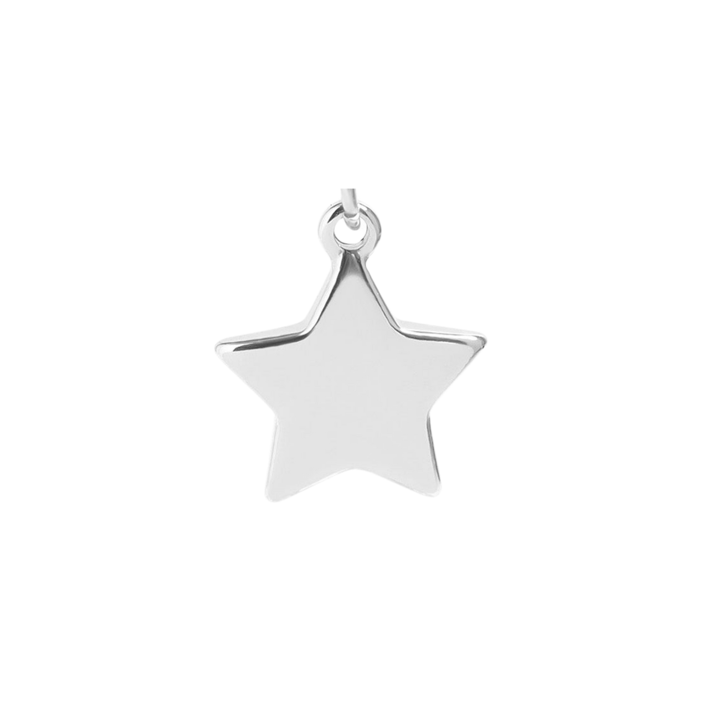 Small Silver Solid Star Charm
