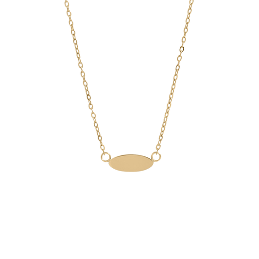 Engraved Oval Necklace