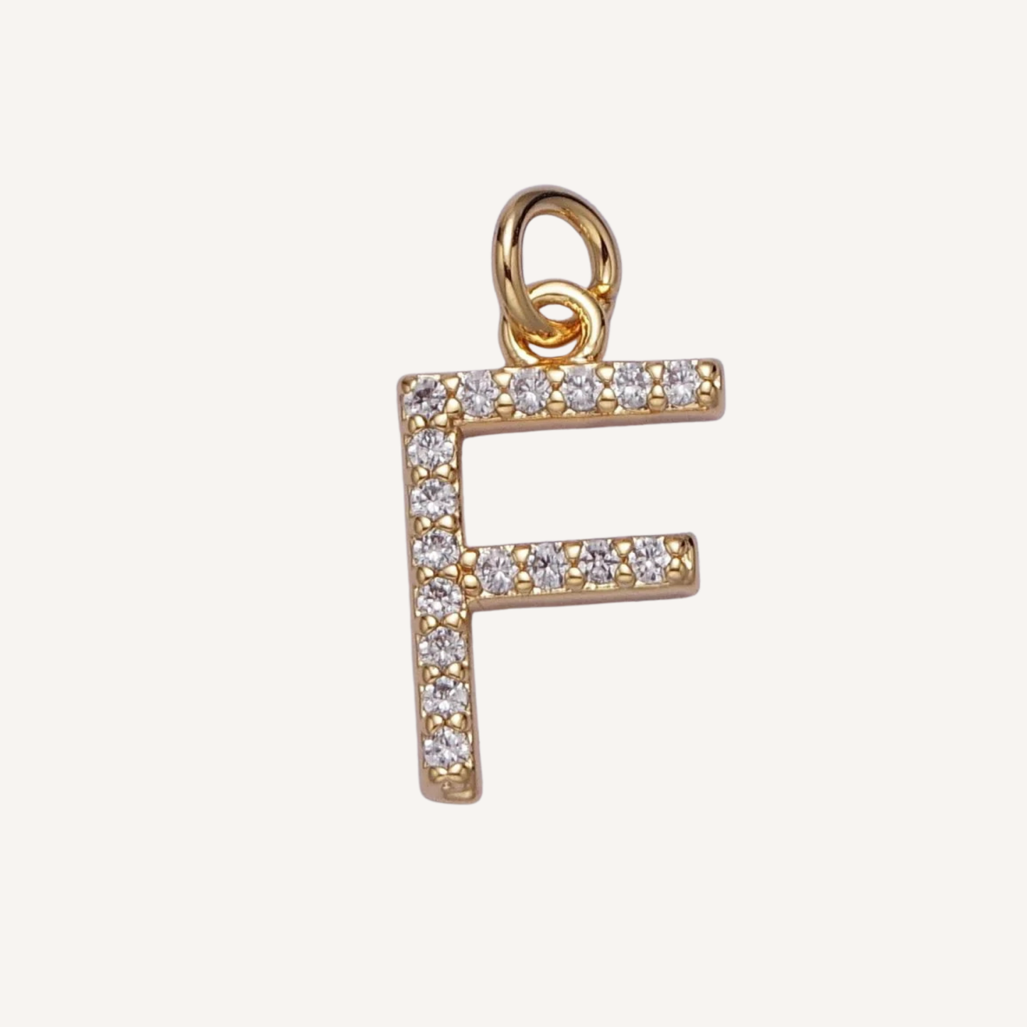 Medium Rhinestone Initial Charm