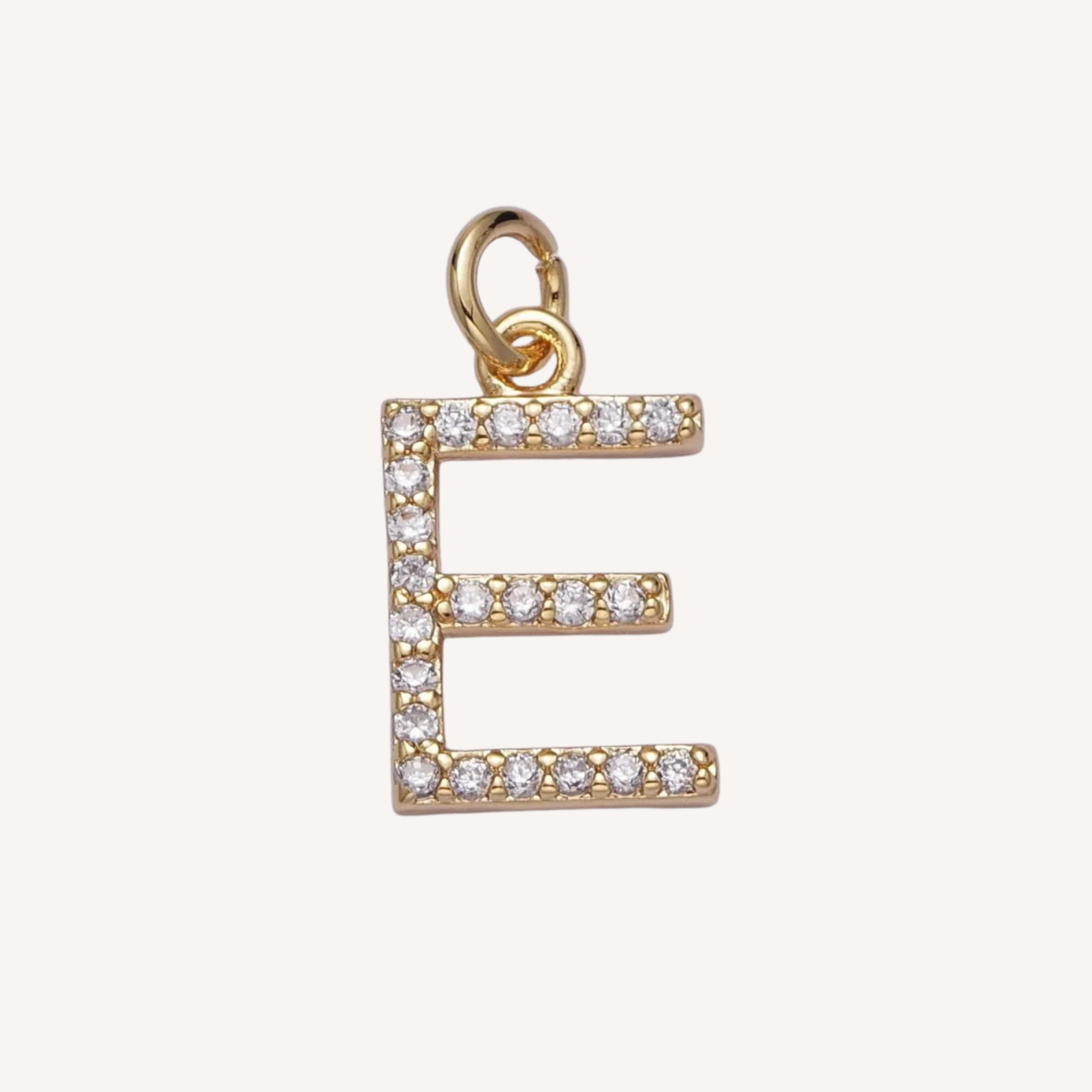 Medium Rhinestone Initial Charm