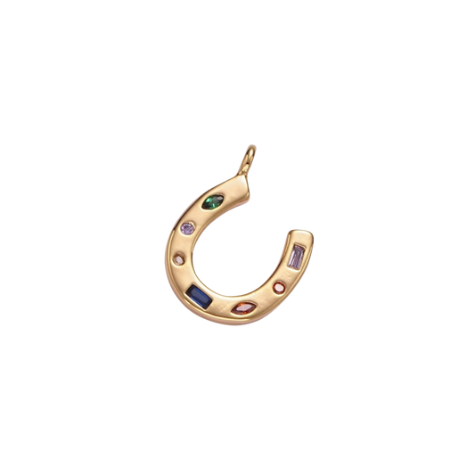 Small Jewel Horseshoe Charm