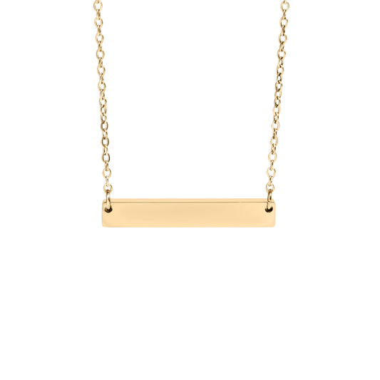 Engraved Bar Necklace