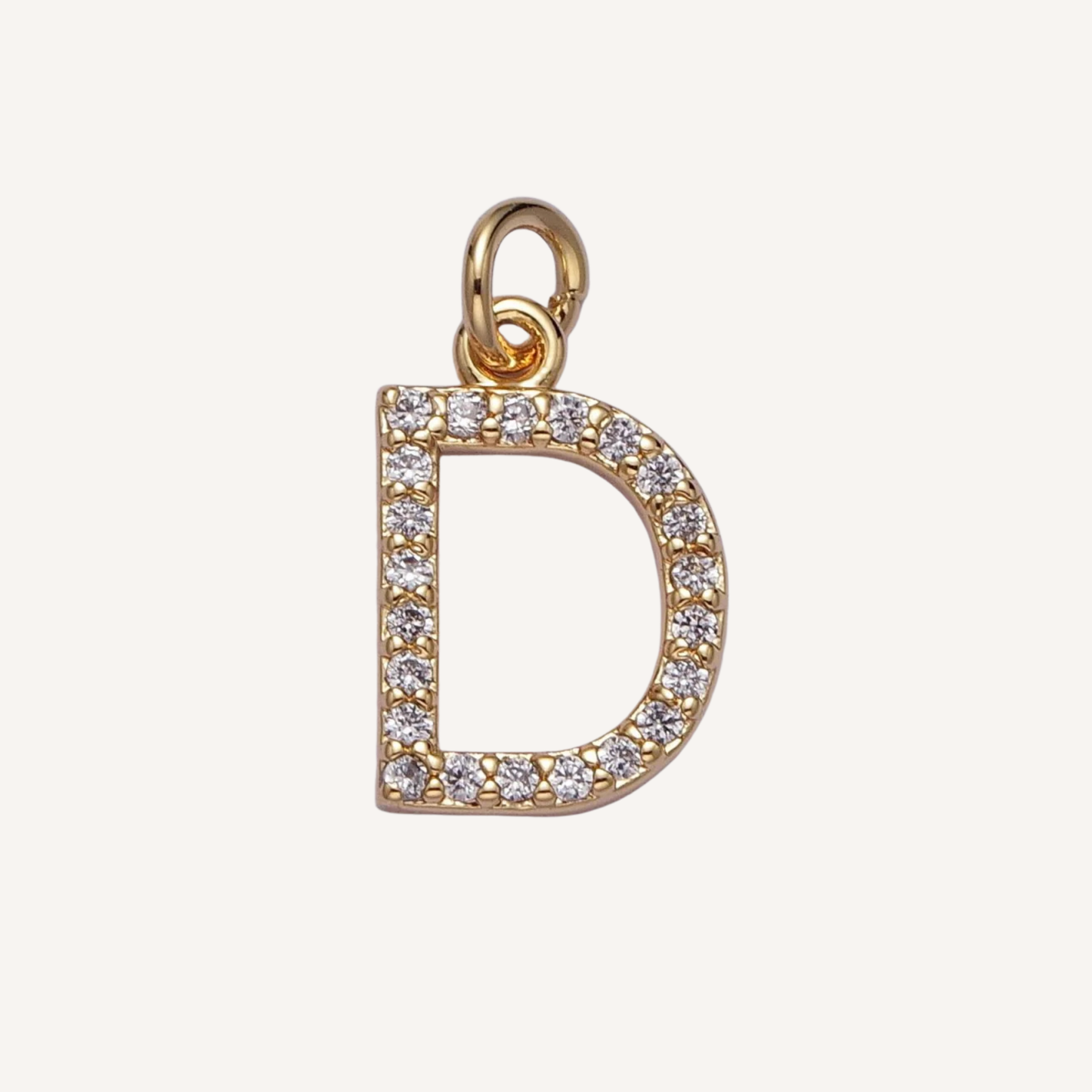 Medium Rhinestone Initial Charm